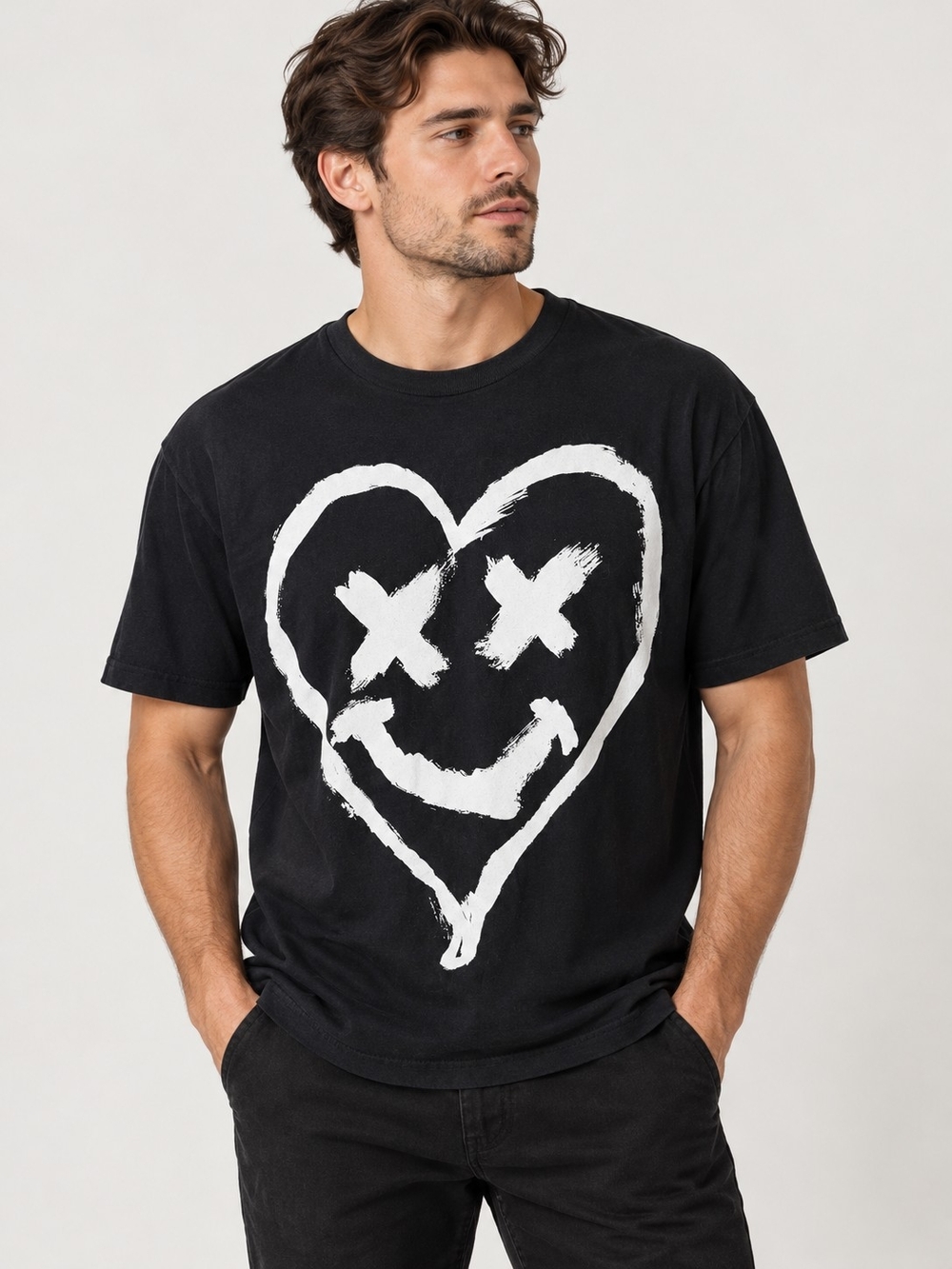 DOMREBEL Montréal Black Graphic Heart
